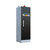Emtez 1 Door LithiumVault FirePro® Battery Charging Locker Cabinet with Control Panel, a black and gray battery storage and charging cabinet with control panel and safety warning labels.