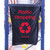 Beaverswood Racksack® Racking-Hung Warehouse Recycling Bags, black recycling bag with red text and recycling symbol hanging on warehouse shelving for waste collection and recycling management.