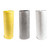 FyterTech 90 x 40cm Medium Weight Single Lam Absorbent Roll, three rolls of absorbent paper towels in yellow, gray, and white color for spills and cleaning.