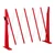 Armorgard Barricade Expanding Barrier, red and white portable safety barrier extending from 145mm to 2560mm wide, with 830mm high, used for construction and crowd control.