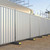 ZND Galvanised Anti-Climb Solid Hoarding Fence Panel, sturdy galvanized metal security fencing with vertical slats for construction site security and restricted access.