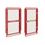 ZND Digi Lock Temporary Pedestrian Security Gate, red metal safety gate with digital lock and mesh design for secure pedestrian access control.