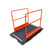 Ninja Guard Trench Bridge 1700 x 1000mm Foot Bridge & Trench Crossing, orange safety footbridge with guard rails on a black durable floor platform.