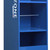 QMP SpillZone Spill Station 2, blue spill response station with 3 shelves, lockable half door cupboard, measuring 1820h x 550w x 500d mm, designed for hazardous material containment and spill management.