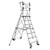 Climb IT GPC 3 to 8 Tread CLIMB-IT Weight-Reactive Folding Podium Steps, metal folding ladder with adjustable height and safety handrails, on wheels for easy mobility.