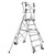 Climb IT GPC 3 to 8 Tread CLIMB-IT Weight-Reactive Folding Podium Steps, a lightweight aluminum folding ladder with multiple steps and safety rails for professional accessibility and height reach.