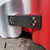 Melba Swintex Defender50 50MPH Water Filled Crash Tested Barrier 440kg, close-up view of metal mounting plate attached to a water-filled crash barrier.