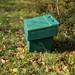 100 Litre green grit bin in situ