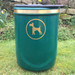 Green Doggy waste bin post wall 40 Litre