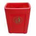 Red Titus post / wall mount litter bin 25 Litre