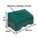 400 Litre green grit salt box bin size