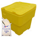 60 Litre yellow grit bin inc salt & scoop