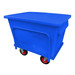 Blue 370 Litre Steel Frame Plastic Container Trolley Watertight Inc Lid