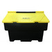 200 Litre grit bin black base yellow lid