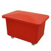 Red 320 Litre plastic laundry trolley with lid