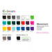 Envirobank recycling litter bin colour chart