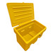 Yellow 350 Litre Grit Storage Bin Lid Open