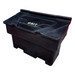 200 Litre recycled black plastic lockable grit salt bin