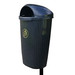 Black Regent 50 Litre post / wall waste litter bin