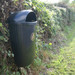 Black Regent 50 Litre post / wall litter bin