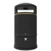 Classic black 105 Litre litter bin gold banding