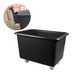 270 Litre black recycled plastic watertight laundry trolley cart