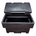 Black recycled 200L 250kg grit salt bin lid open