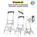 2, 3 or 4 Tread Easy Slope Aluminium Folding Leader Steps