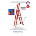 8 or 10 Rung Premium Glass Fibre 3 Way Combination Ladder Data Sheet