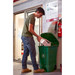 70 Litre Green Foot Peddle Bin On Wheels