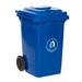 80 Litre Grey, Red, Green, Yellow or Blue Wheelie Bin