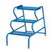 3 Tread Metal Fort Stable Steps Blue