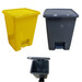 Set of 3 Yellow or Grey 15 Litre Foot Peddle Bins