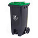 120 Litre Peddle Wheelie Bin Green Lids