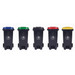 120 Litre Peddle Wheelie Bin Green, Blue, Grey, Red or Yellow Lids