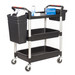 HIT32Y Proplaz Plus Deep 2 or 3 Tray Table Trolley With Buckets