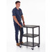 GI341L Plastic Multi-Purpose 3 Shelf Table Service Trolley