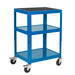 Blue GI942W Metal Adjustable Height Trolleys