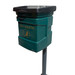 Post Mounted Dark Green 40 Litre Rydal Dog Waste Bin