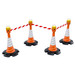 Skipper Retractable Belt Barrier Kit With 4 Twist Cones & Lights