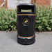 Black Derwent 120 Litre Classic Heritage Litter Bin