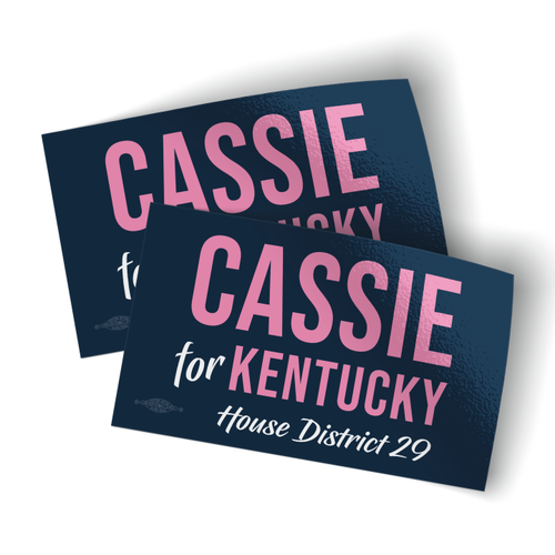 Cassie For Kentucky (5" x 3" Vinyl Sticker -- Pack of Two!)
