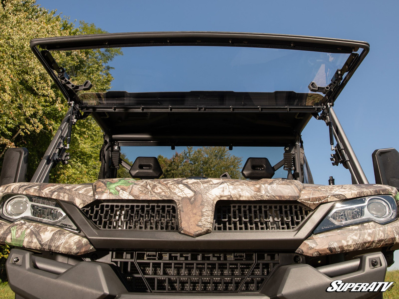 CFMoto Uforce 1000 Scratch Resistant Flip Windshield by SuperATV