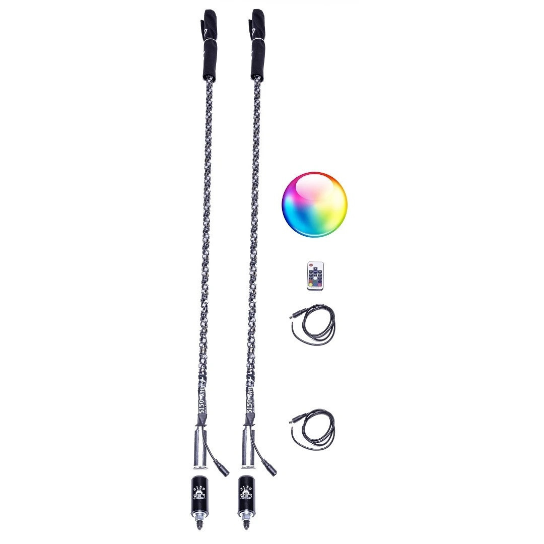 whipp フルセット 新品未使用品 CFMoto UForce/ZForce 2x LED Whips w/Wireless Remote - 5150 Whips