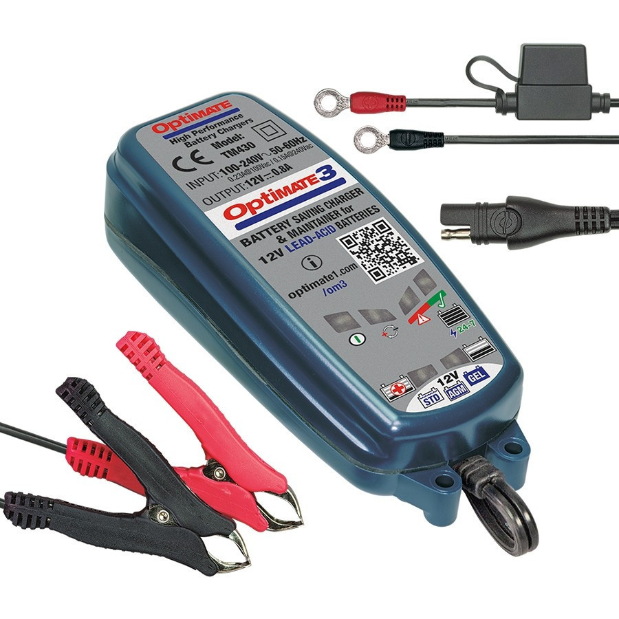 CFMoto UForce/ZForce TecMate Optimate 3 Battery Charger by Optimate