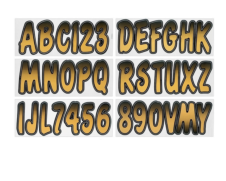 CFMoto UForce/ZForce Boat Lettering Brown/Black 3″ Registration