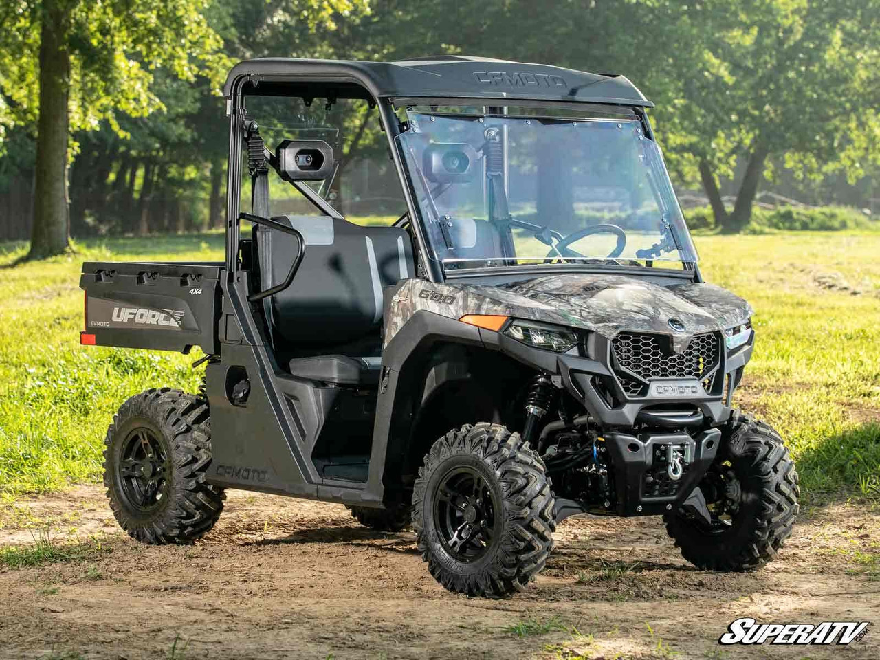 CFMOTO UForce 600 Scratch Resistant Flip Windshield by SuperATV