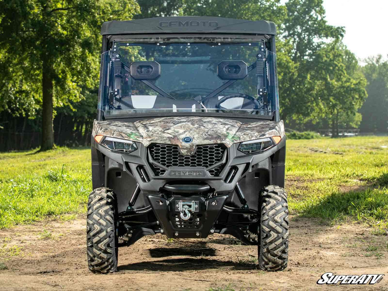 CFMOTO UForce 600 Scratch Resistant Flip Windshield by SuperATV