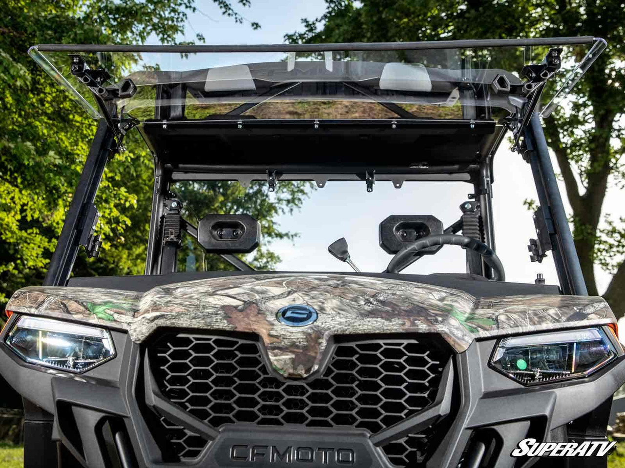 CFMOTO UForce 600 Scratch Resistant Flip Windshield by SuperATV