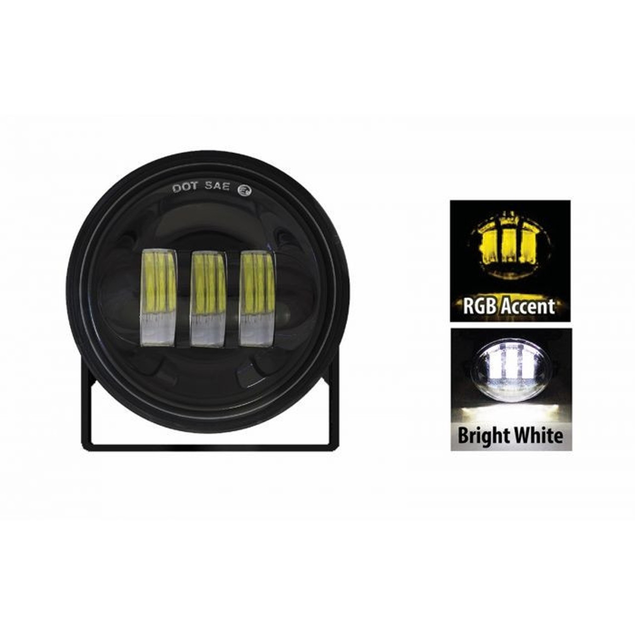 42 Inch LED RGB Light Bar Dual Row 240 Watt Combo Ultra Accent Series  Quad-Lock/Interlock